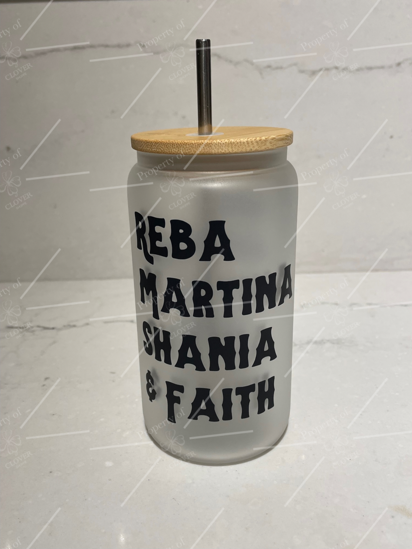 Reba Martina Shania & Faith (glass)