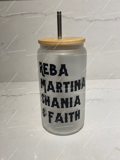 Reba Martina Shania & Faith (glass)