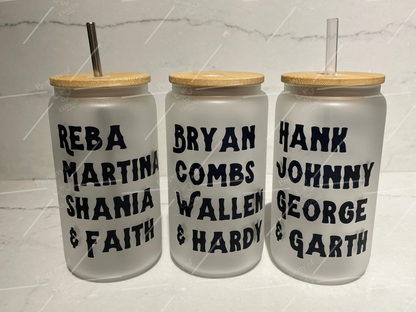 Reba Martina Shania & Faith (glass)